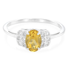 Champagner-Quarz-Silberring