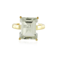 Grüner Amethyst-Silberring