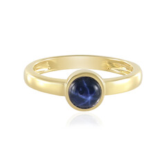 Blauer Stern-Saphir-Silberring