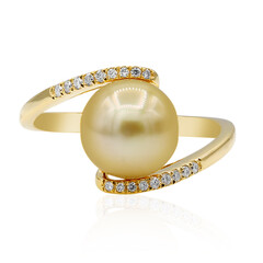 Goldene Süßwasserzuchtperlen-Goldring (CIRARI)