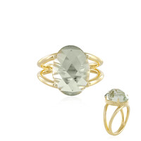 Grüner Amethyst-Silberring