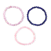 3er Set Edelstein-Armbänder