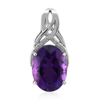 Sambia-Amethyst-Silberanhänger
