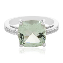Grüner Amethyst-Silberring