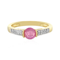 Pinkfarbener Madagaskar-Saphir-Silberring