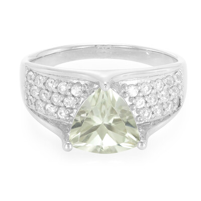 Grüner Amethyst-Silberring