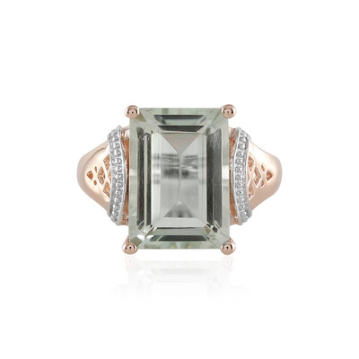 Grüner Amethyst-Silberring