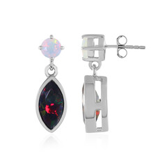 Opal-Silberohrringe