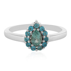 Blauer Apatit-Silberring