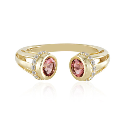 Nigerianischer Pinkfarbener Turmalin-Goldring (Adela Gold)