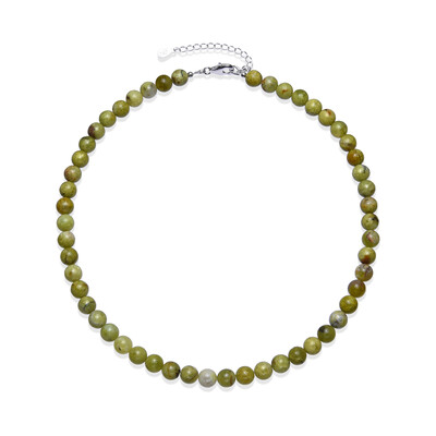 Grüner Opal-Silberhalskette