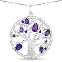 Sambia-Amethyst-Silberhalskette