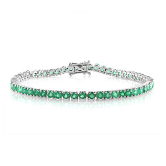 Brasilianischer Smaragd-Silberarmband