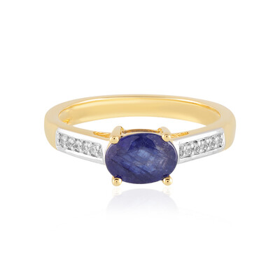 Blauer Madagaskar-Saphir-Silberring