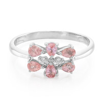 Padparadscha-Saphir-Silberring