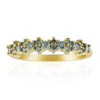 Himmelblauer I1 Brillant-Goldring