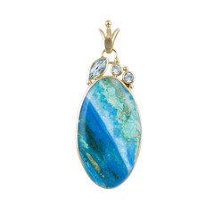 Atacama-Opal-Silberanhänger (Bali Barong)