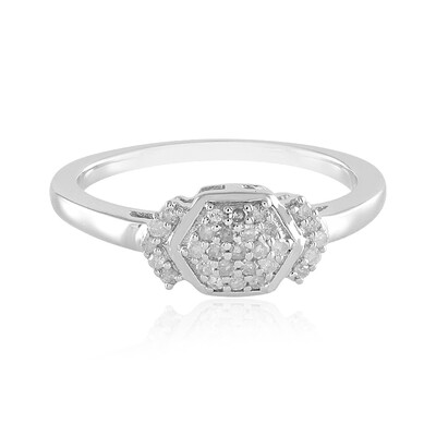 I2 (I) Diamant-Silberring