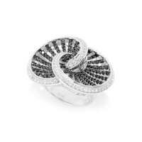 Schwarzer Spinell-Silberring (Dallas Prince Designs)