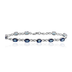 Königsblauer Topas-Silberarmband
