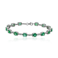 Sambia-Smaragd-Silberarmband