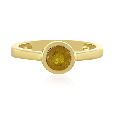 Gelber Madagaskar-Saphir-Silberring