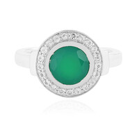 Grüner Onyx-Silberring