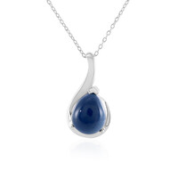 Blauer Opal-Silberhalskette