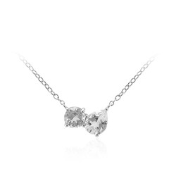 Weißer Topas-Silbercollier