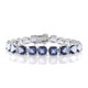 Blauer Mystik-Quarz-Silberarmband