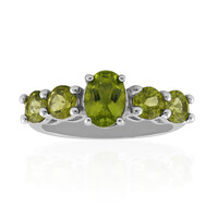 Burmesischer Peridot-Silberring