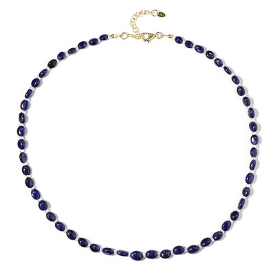Blauer Bemainty-Saphir-Silberhalskette (Riya)