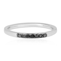 Schwarzer Diamant-Silberring