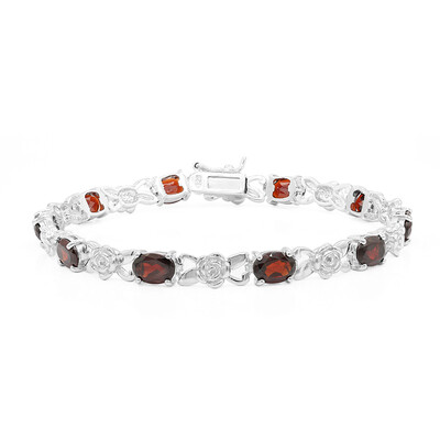 Mosambik-Granat-Silberarmband