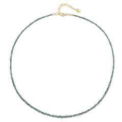 Blauer Diamant-Silberhalskette