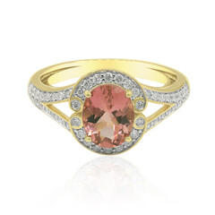 Brasilianischer Pinkfarbener Turmalin-Goldring