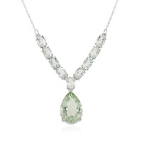 Grüner Amethyst-Silbercollier