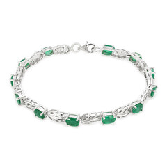 Sambia-Smaragd-Silberarmband