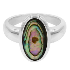 Abalone-Muschel-Silberring