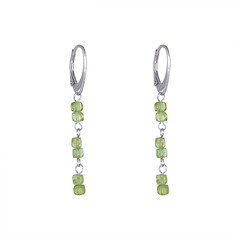 Peridot-Silberohrringe