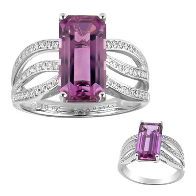 Pinkfarbener Diaspor-Goldring (AMAYANI)
