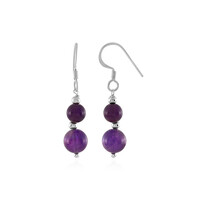 Sambia-Amethyst-Silberohrringe