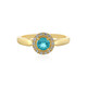 Blauer Apatit-Silberring