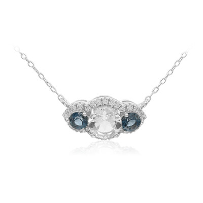 Weißer Topas-Silbercollier