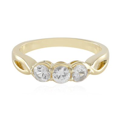 Weißer Saphir-Goldring (Adela Gold)