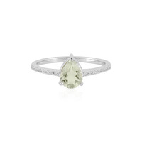Grüner Amethyst-Silberring