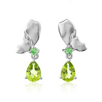 Peridot-Silberohrringe