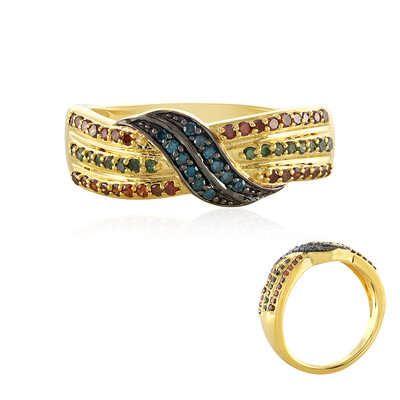 I4 Diamant-Silberring
