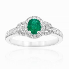 Kolumbianischer Smaragd-Goldring (CIRARI)