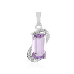 Lavendel-Amethyst-Silberanhänger